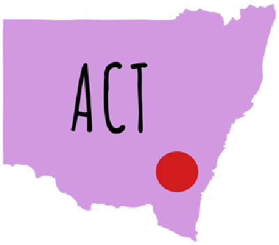 Map of the Australian Capital Territory
